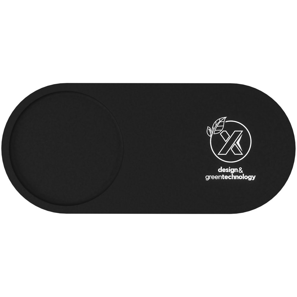 SCX.design W17 draadloos oplaadstation van 10 W met oplichtend logo en potloodhouder van bamboe