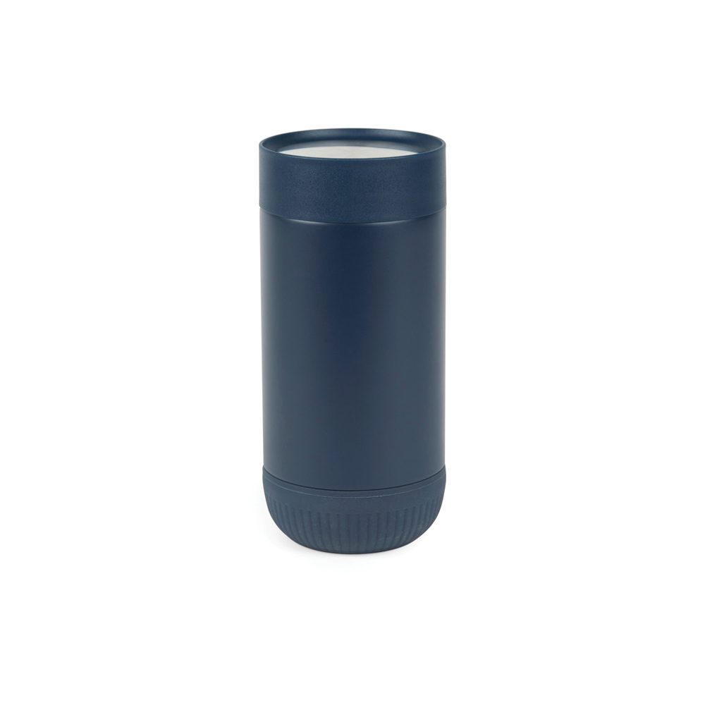 VINGA Erie RCS recycled RVS push mug 350 ML - donkerblauw, donkerblauw (± PMS 2377 C/ ± PMS 2377 C)