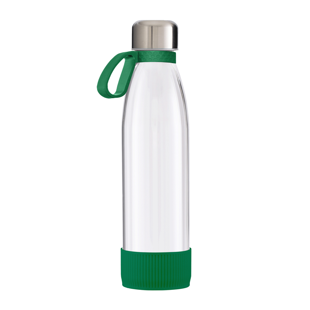 Fles GLASS - groen, zilver, transparant