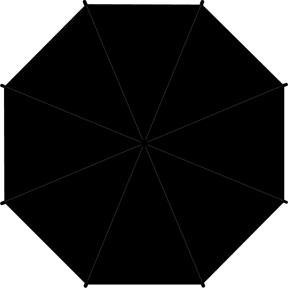 FALCONETTI - Opvouwbaar - Automatisch openen en sluiten - Windproof -  100 cm - Zwart