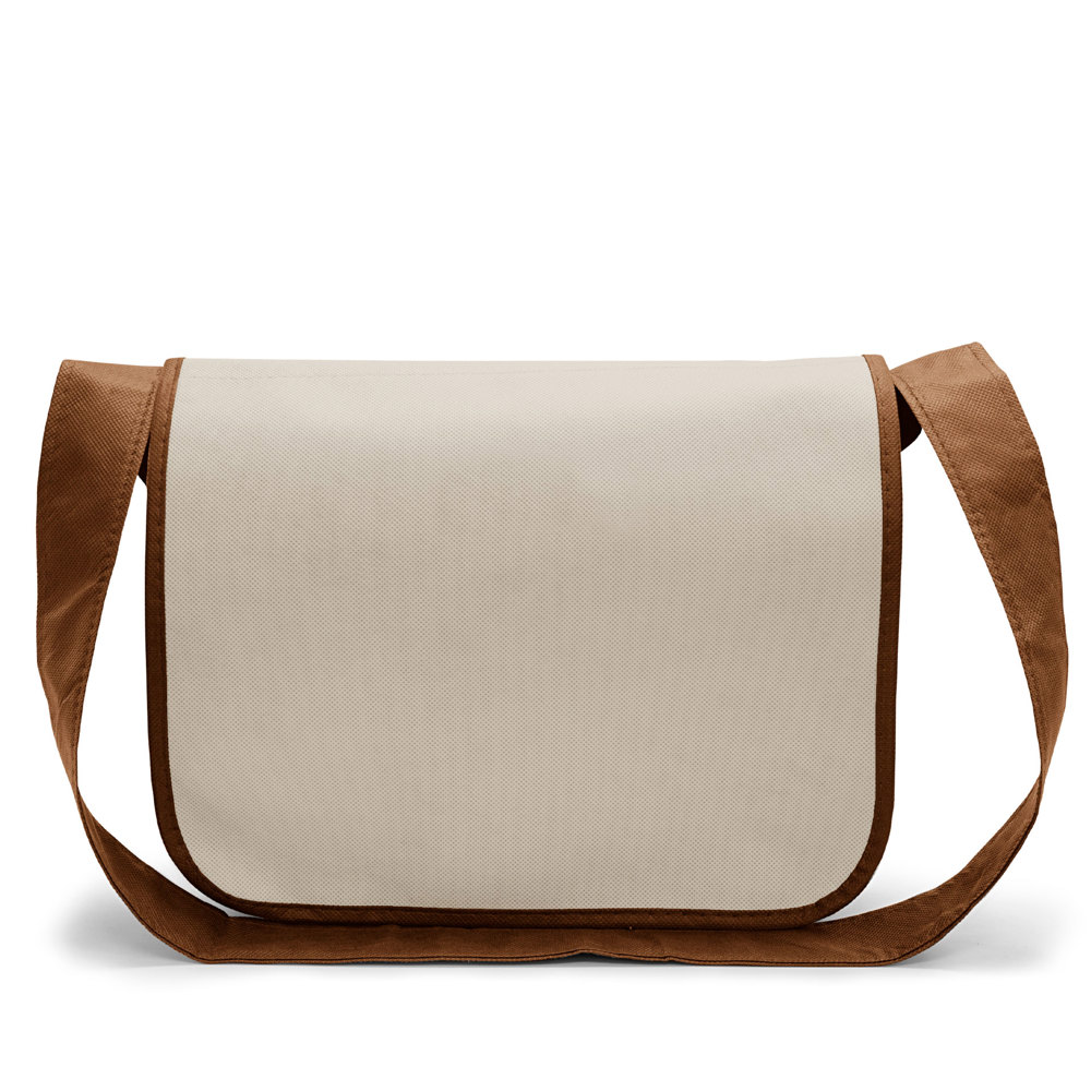 FRANKFURT – College tas met schouderriem - Naturel/Bruin
