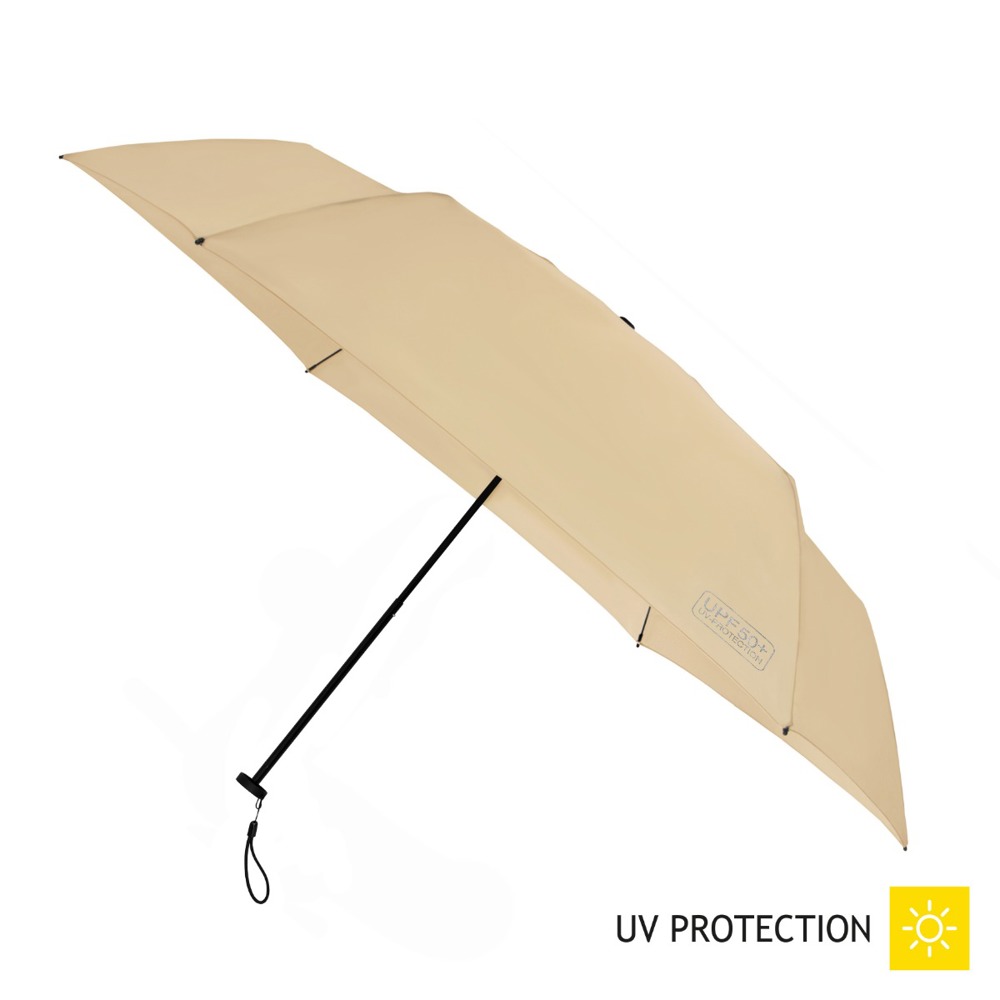 FALCONETTI - Opvouwbare zomerparaplu - Handopening - Windproof -  91 cm - Warm beige (± PMS 4755C)