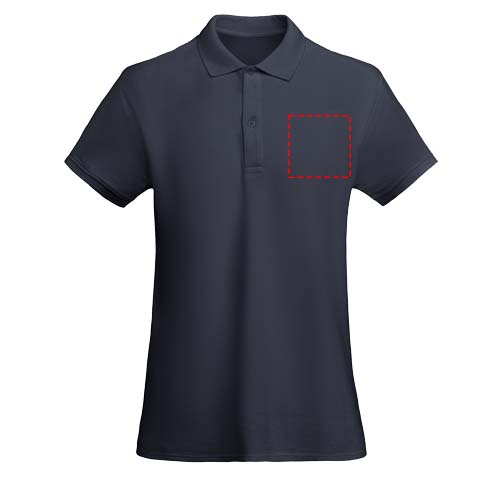 Prince 210 g/m² biologisch katoenen damespolo met korte mouwen