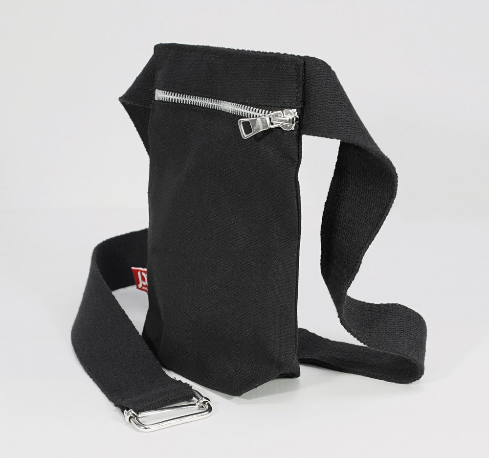 MERAN – Canvas schoudertas met ritssluiting en verstelbare riem