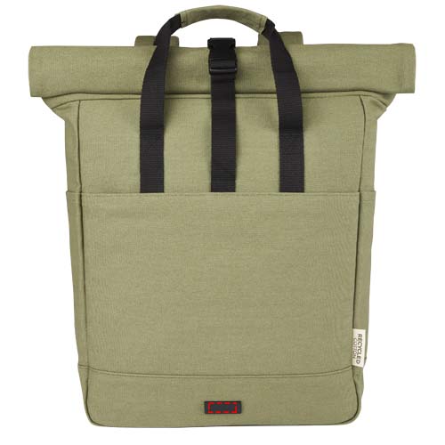 Joey 15 inch GRS gerecyclede canvas rolltop laptoprugzak 15 l