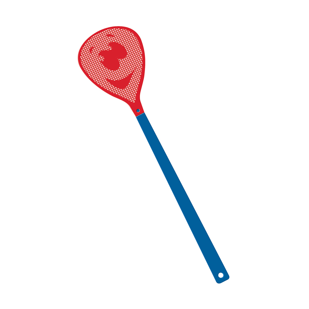 Vliegenmepper "gezicht" - blauw/rood