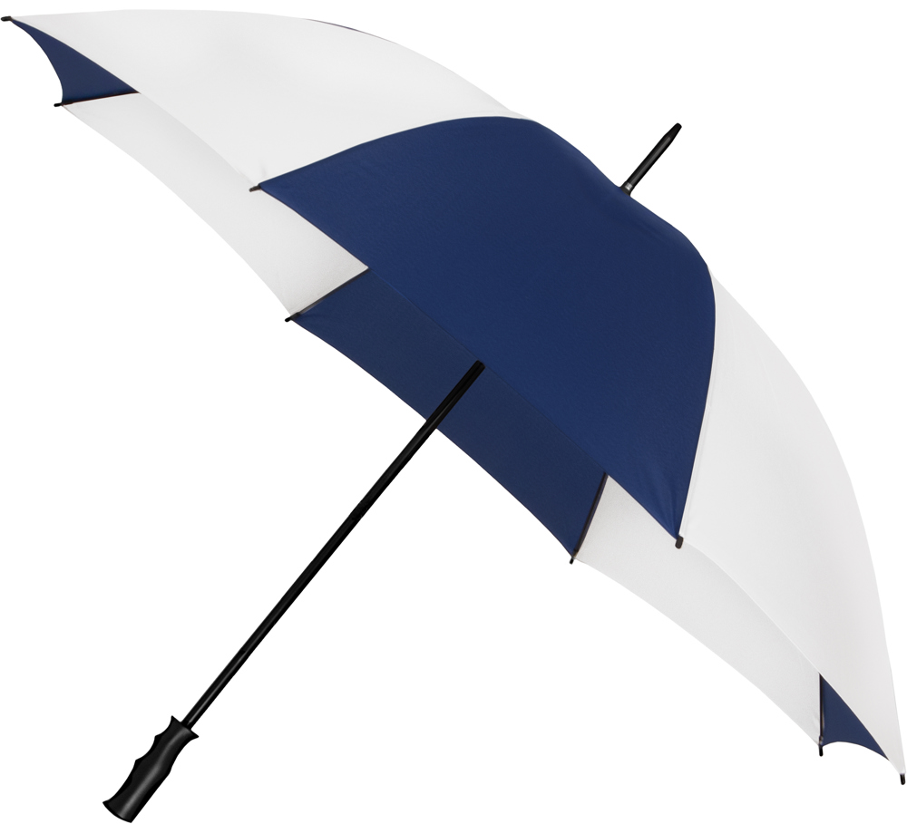 FALCONETTI - Golfparaplu - Handopening - Windproof -  125 cm - Blauw / Wit (± PMS 280C)