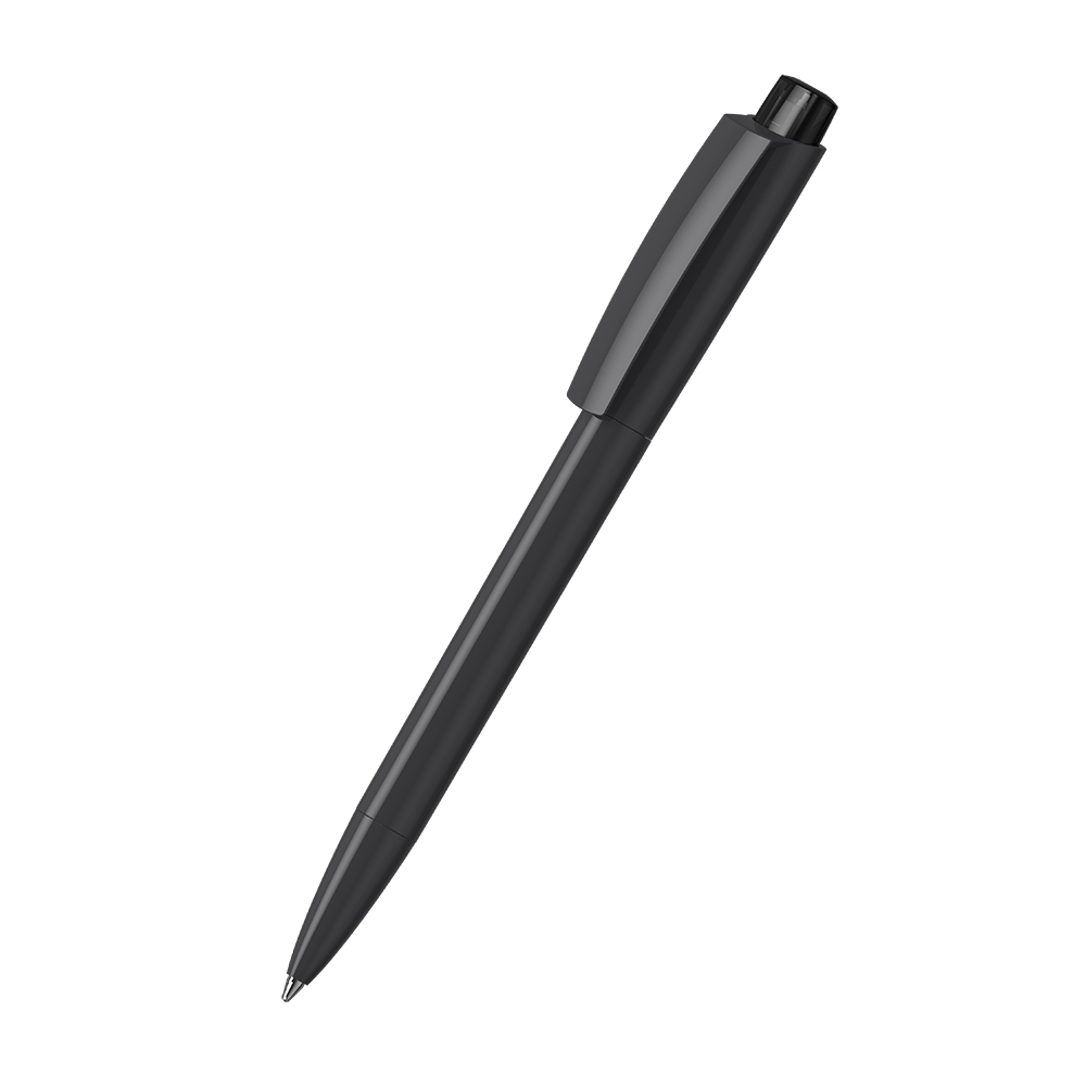 Klio-Eterna - Zeno high gloss/transparent - Drukknop-balpen - antraciet/zwart transparant