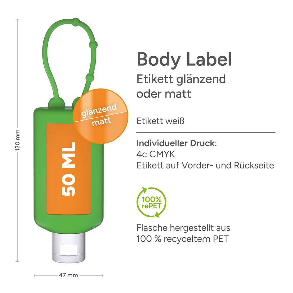Sportgel, Bumper 50 ml, groen, Body Label