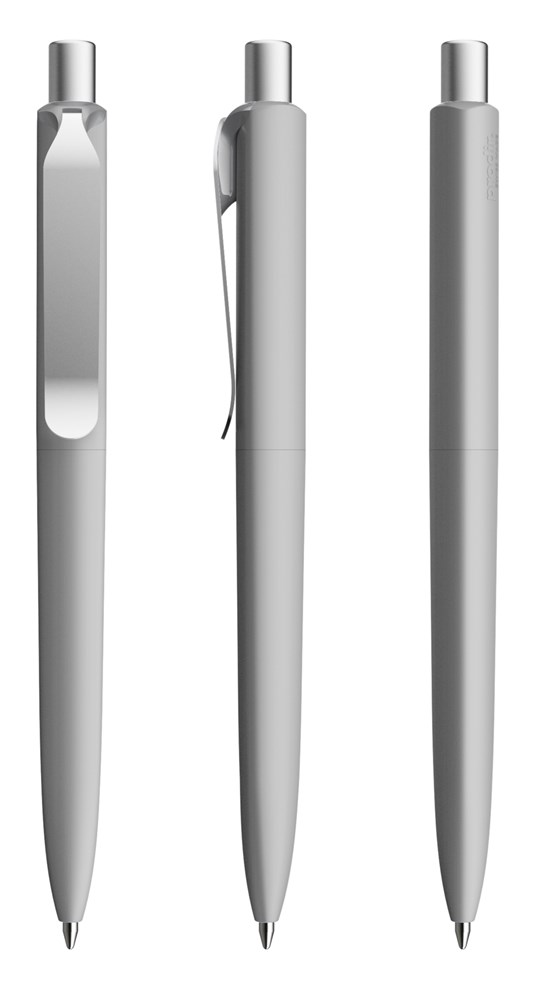 Prodir DS8 PSR Soft Touch Metal Clip - Dolphin Grey Soft Touch