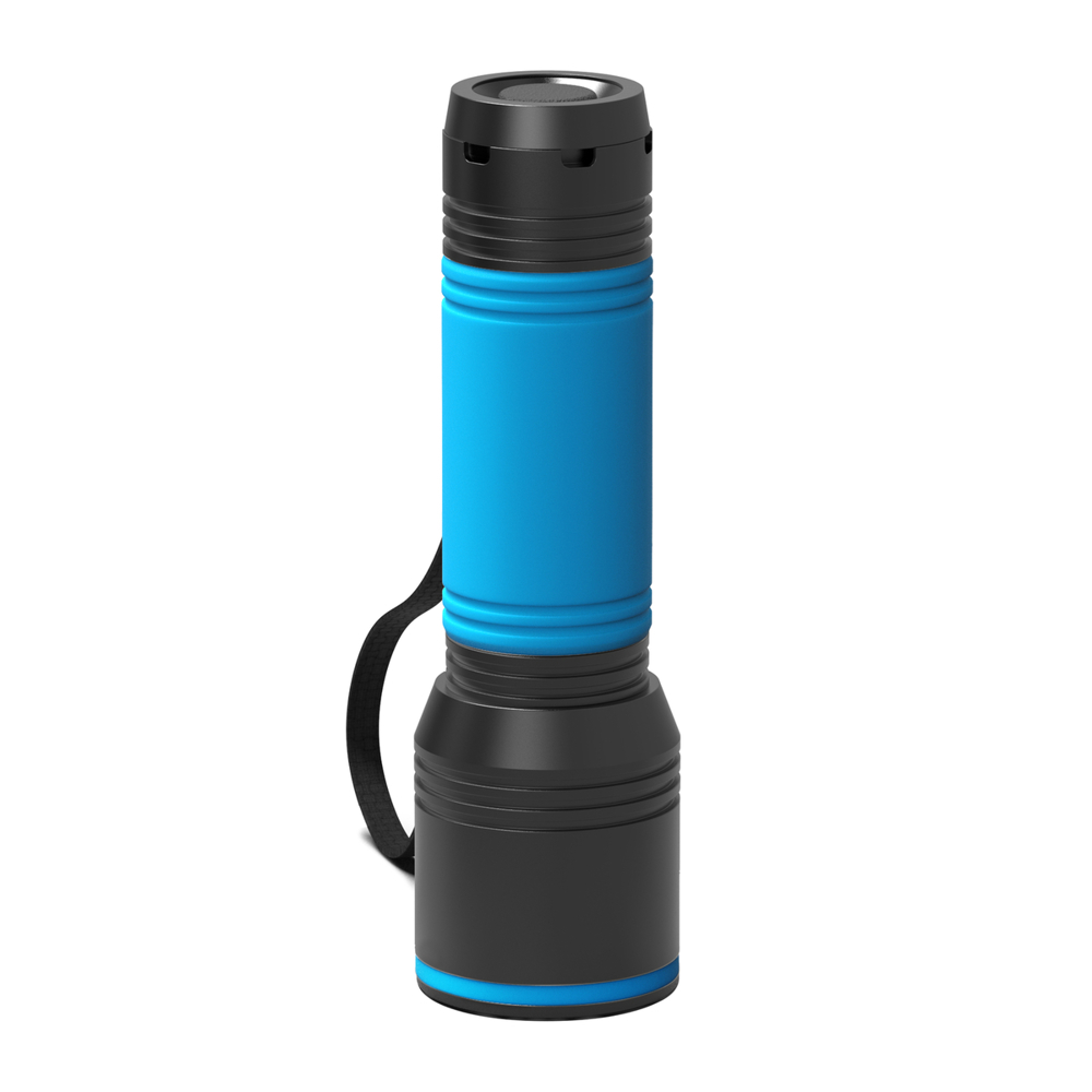 Zaklamp REEVES-myFLASH 700 - zwart, cyaan