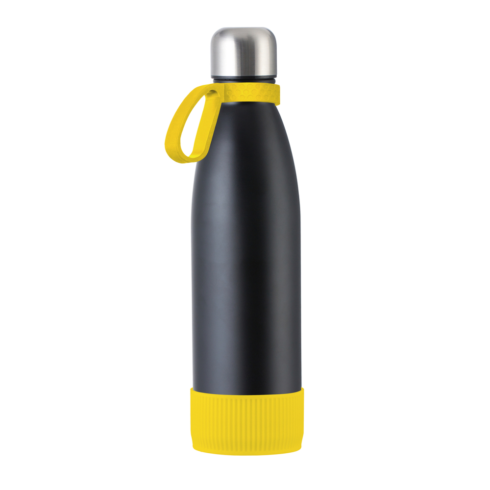 Fles RETUMBLER-myTOULON - geel, zwart, zilver