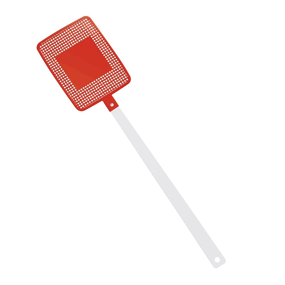 Vliegenmepper "vierkant" - Wit/rood