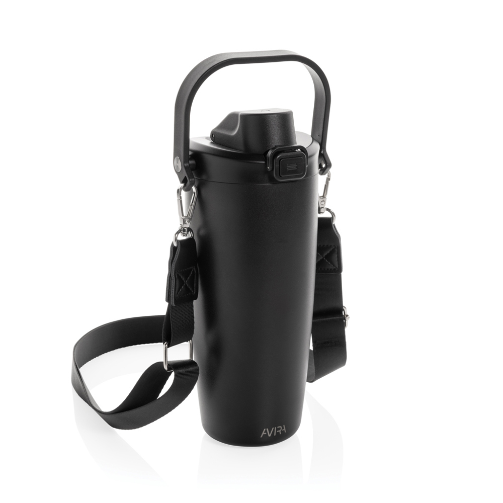 Avira Ayala RCS R-RVS duosip afsluitbare crossbody tumbler - zwart (± PMS Black)