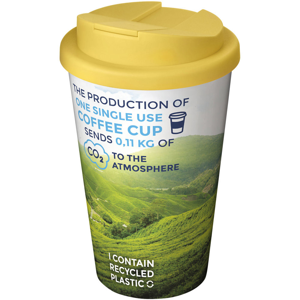 Brite-Americano® 350 ml geïsoleerde beker - Wit, Geel