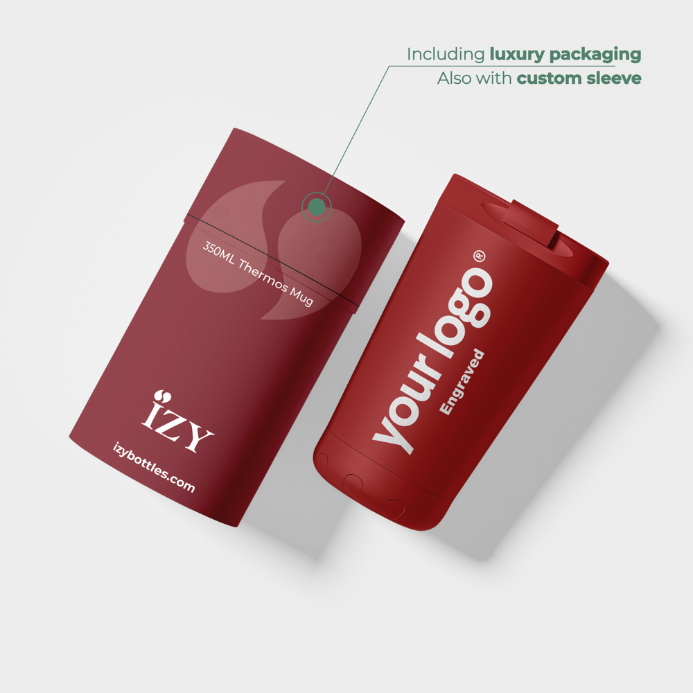 Thermosbeker / Koffiebeker - Rood - 350 ml