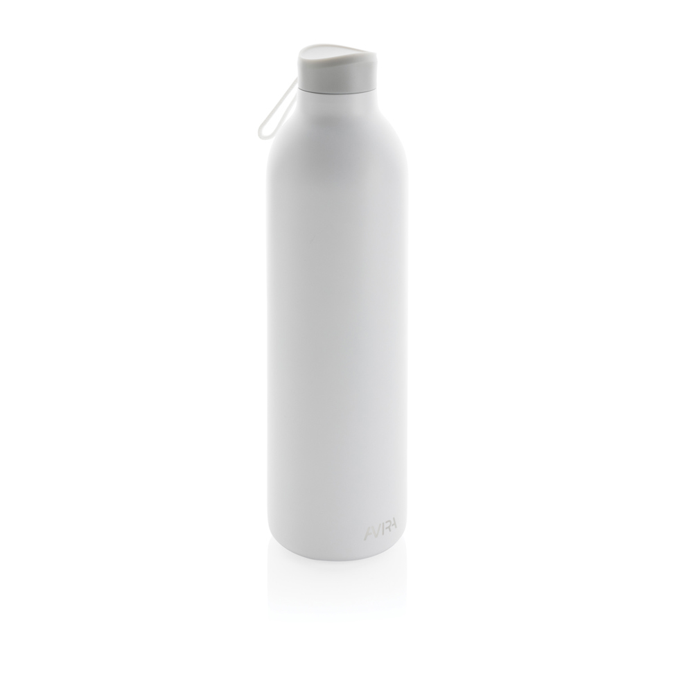Avira Avior RCS gerecycled roestvrijstalen fles 1L - wit (± PMS White)