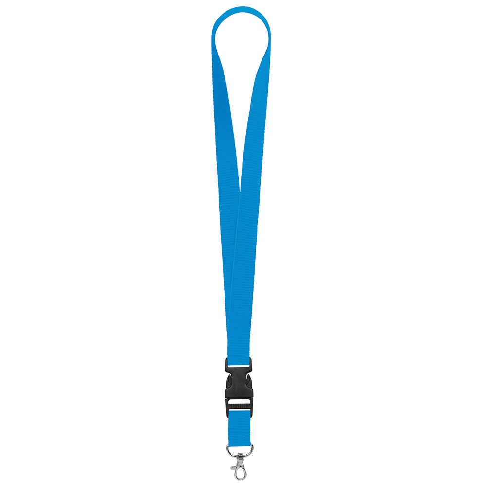 Keycord "standaard", breedte 25 mm - pastelblauw