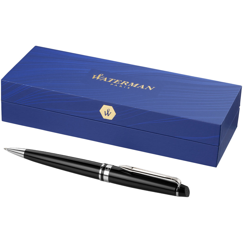 Waterman Expert balpen (blauwe inkt) - Zwart, Zilver