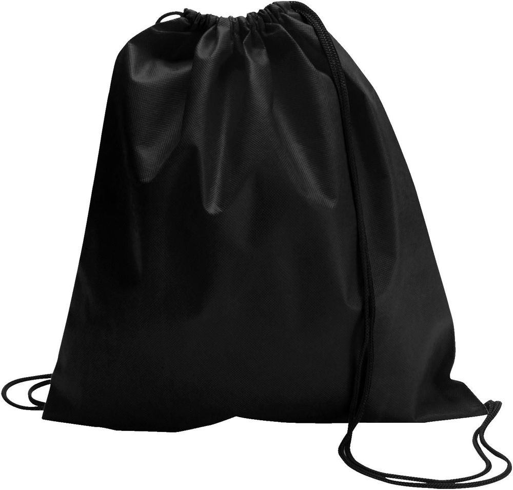 Non-woven (80 gr/m²) trekkoord rugzak Nico - Zwart
