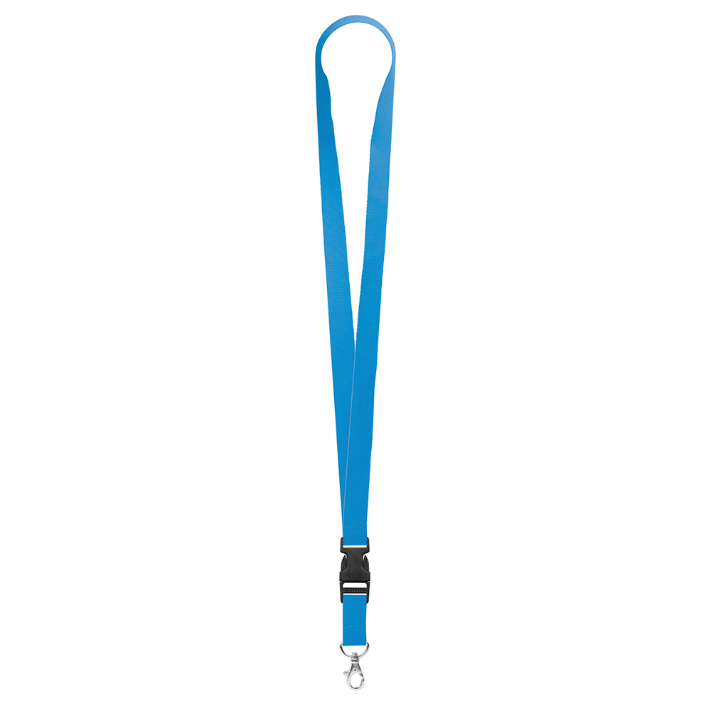 Keycord "standaard", breedte 20 mm - pastelblauw