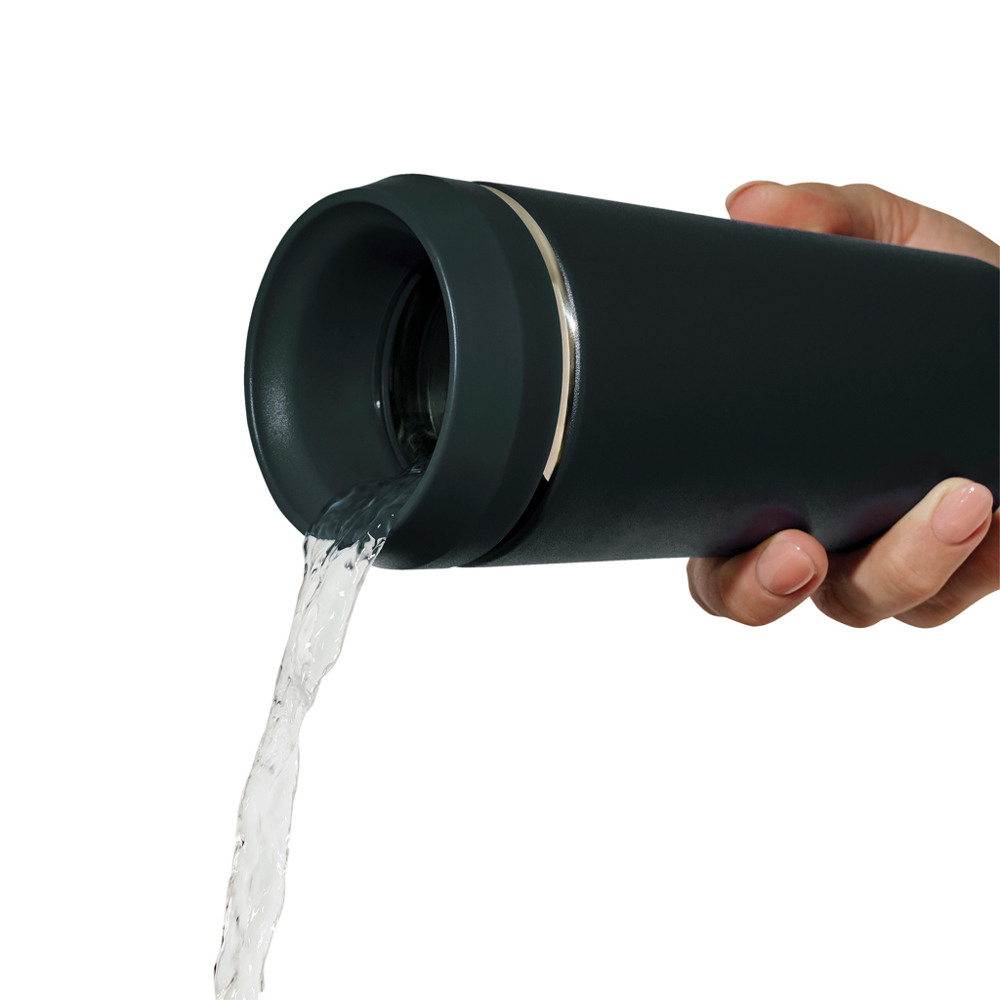 Topl Recycled RVS To Go beker gepatenteerd 360 Lid 354ml