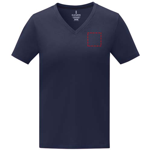 Somoto Dames T-shirt met V-hals en korte mouwen 