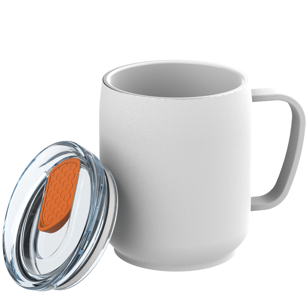Thermobeker RETUMBLER-myNIZZA CERAMIC - oranje, wit, transparant