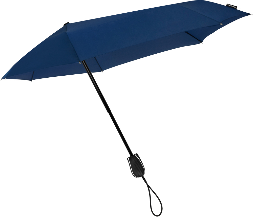 STORMaxi - Arodynamische opvouwbare stormparaplu - Handopening - Windproof -  90 cm - Blauw (± PMS 280C)