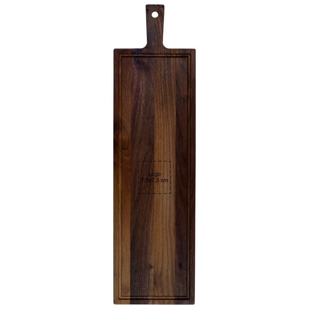 Plank met handvat walnoot 69x19 cm