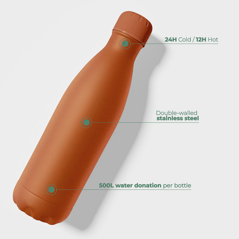 Thermosfles / Drinkfles - Oranje - 500 ml