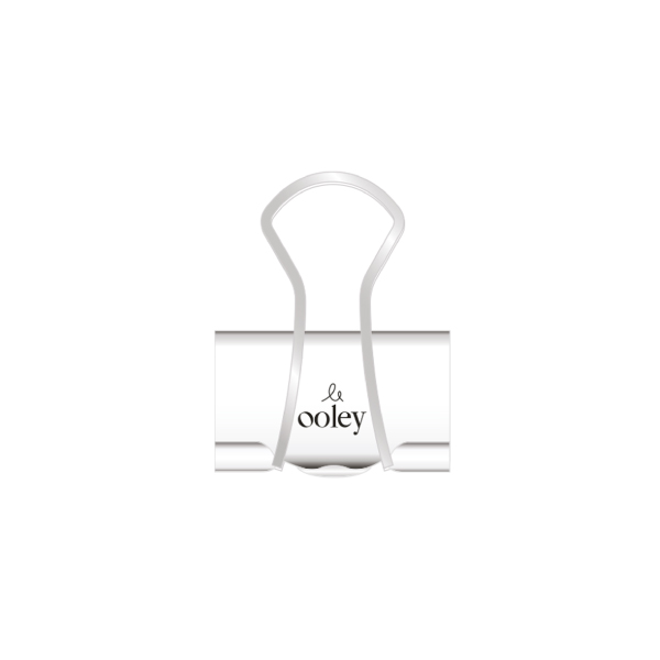 Foldbackclip 32mm breed in zwart - zwart