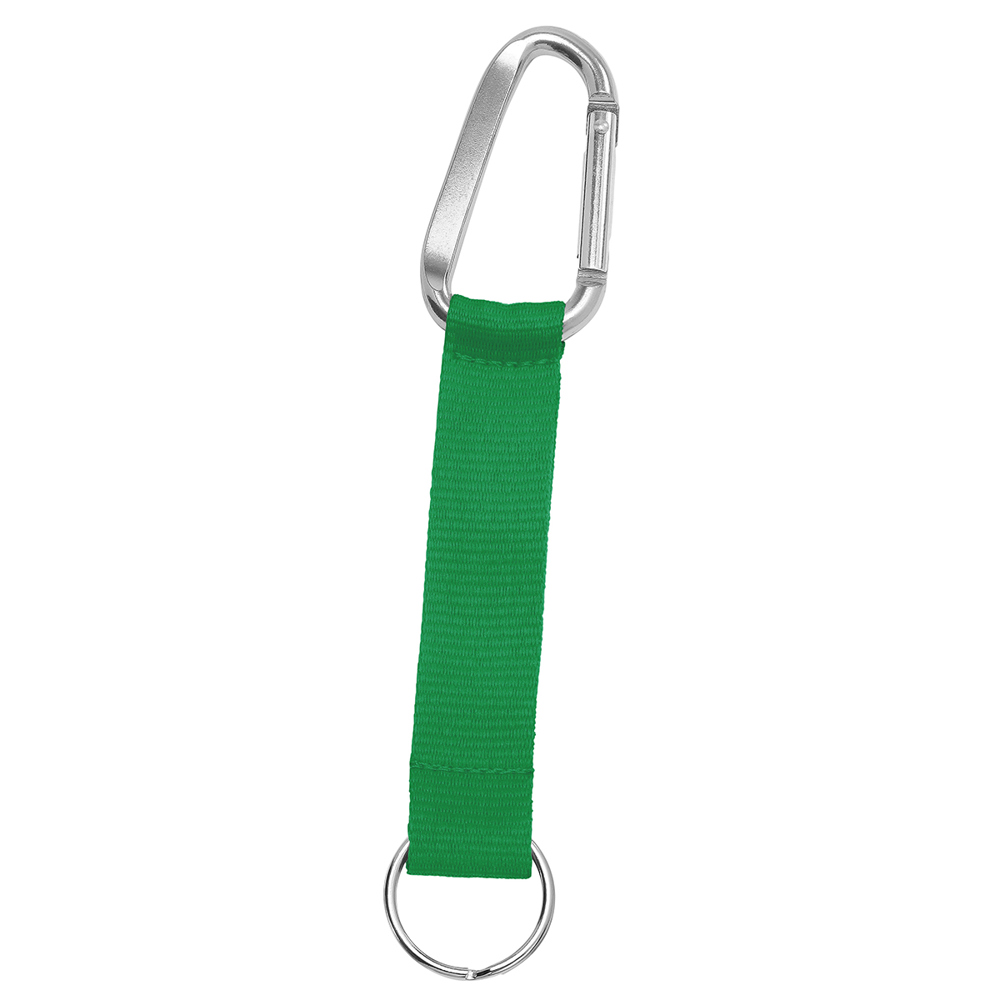 Korte keycord "Duo" - smaragdgroen/zilver