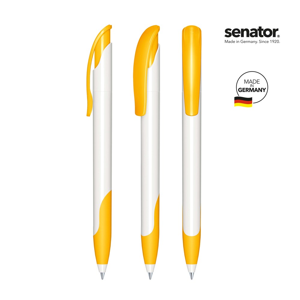senator® Challenger Polished Basic SG  retractable pen - wit/geel 7408