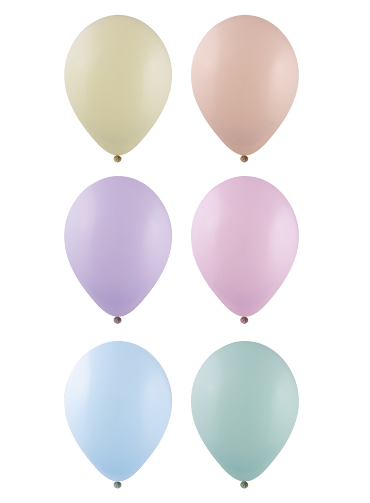 Ballonnen onbedrukt 90/100 cm - Ø 35 cm - 12 inch - Assorti Macaron