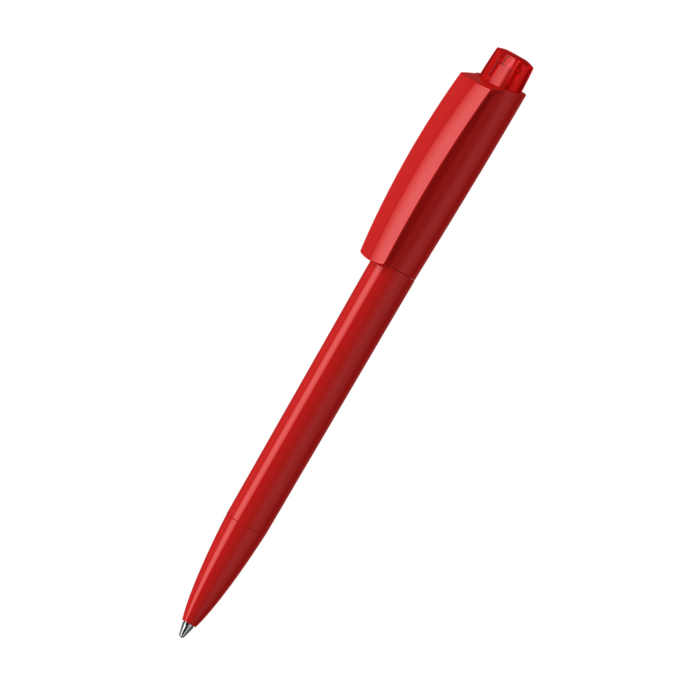 Klio-Eterna - Zeno high gloss/transparent - Drukknop-balpen - rood/rood transparant