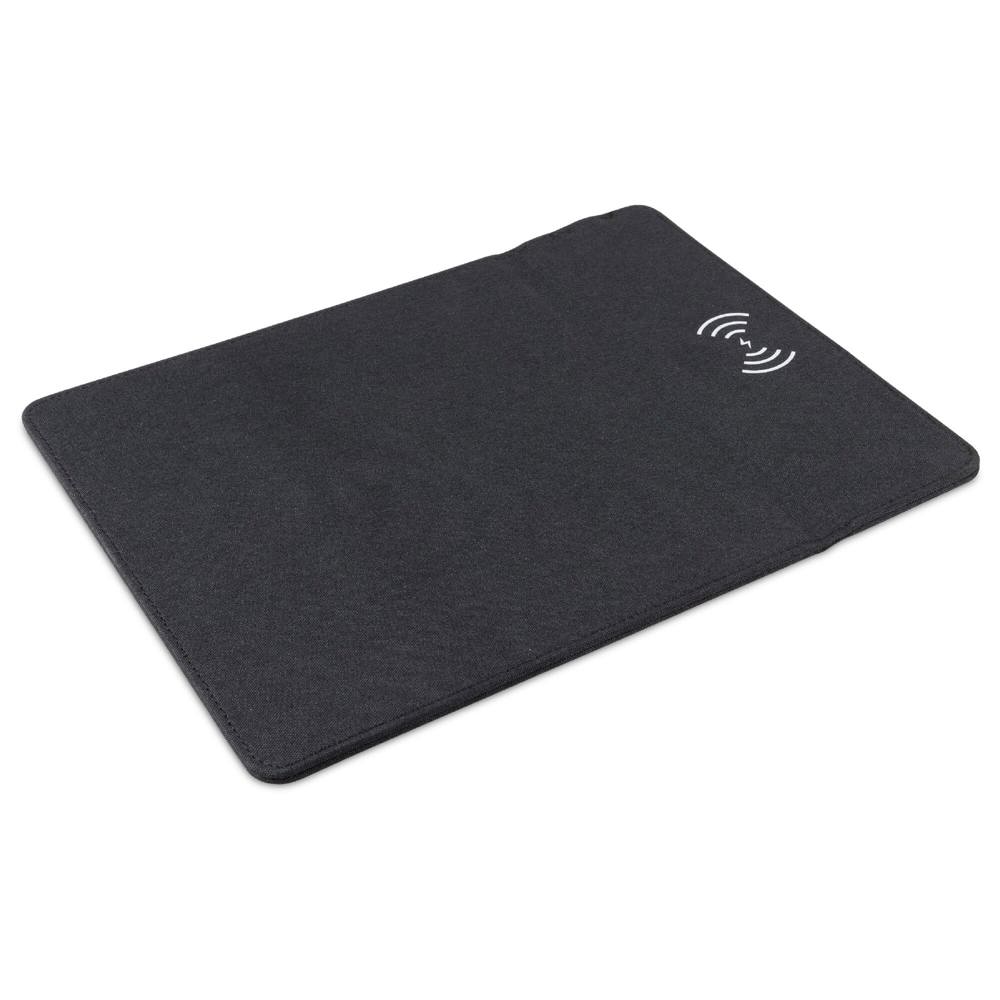 Muismat met draadloos oplaadstation 5W - zwart