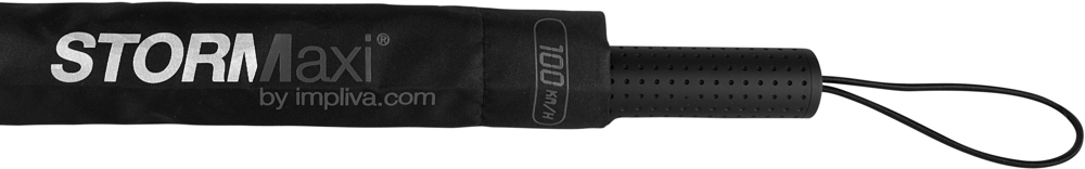 STORMaxi - Arodynamische stormparaplu - Handopening - Windproof -  92 cm - Zwart / Grijs