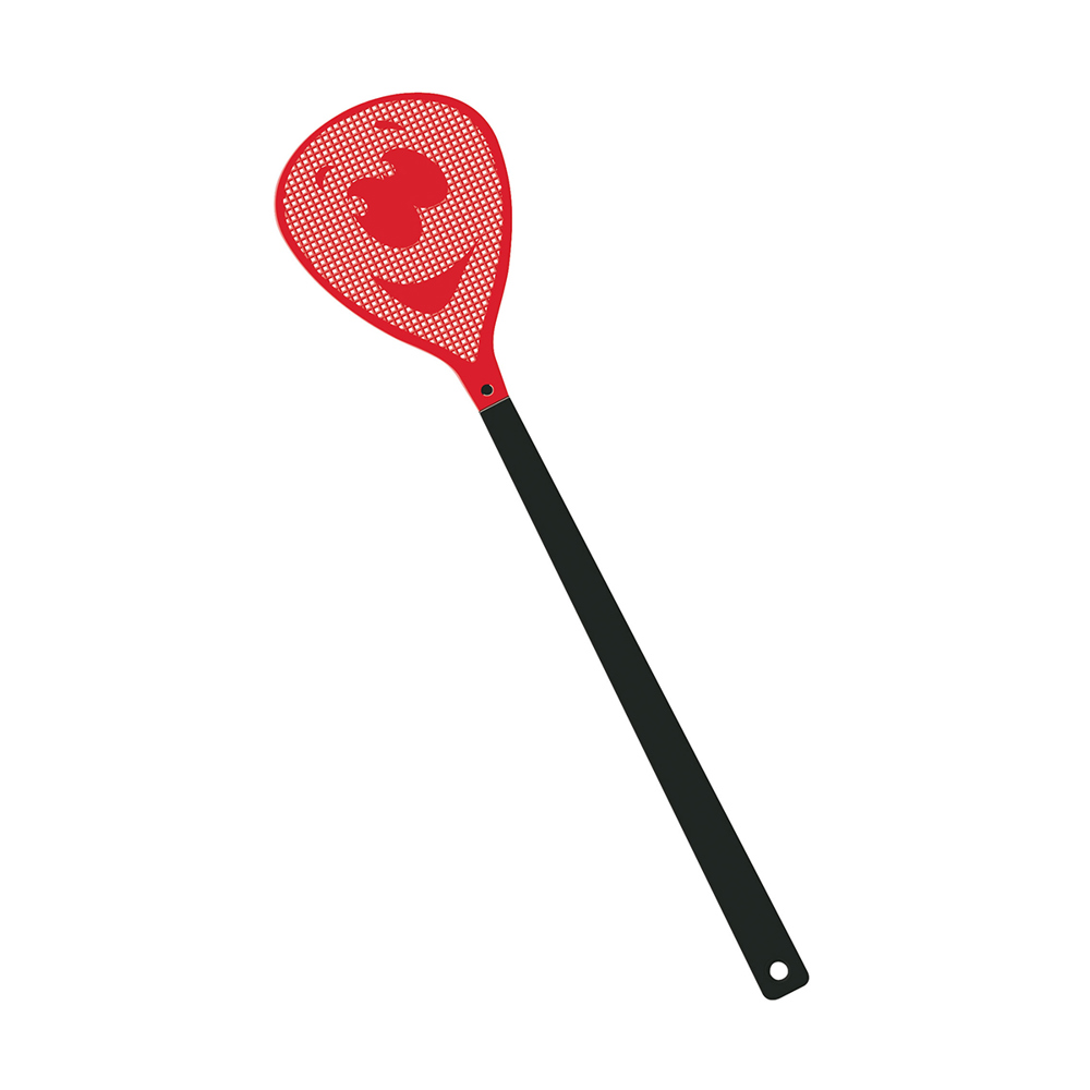 Vliegenmepper "gezicht" - zwart/rood