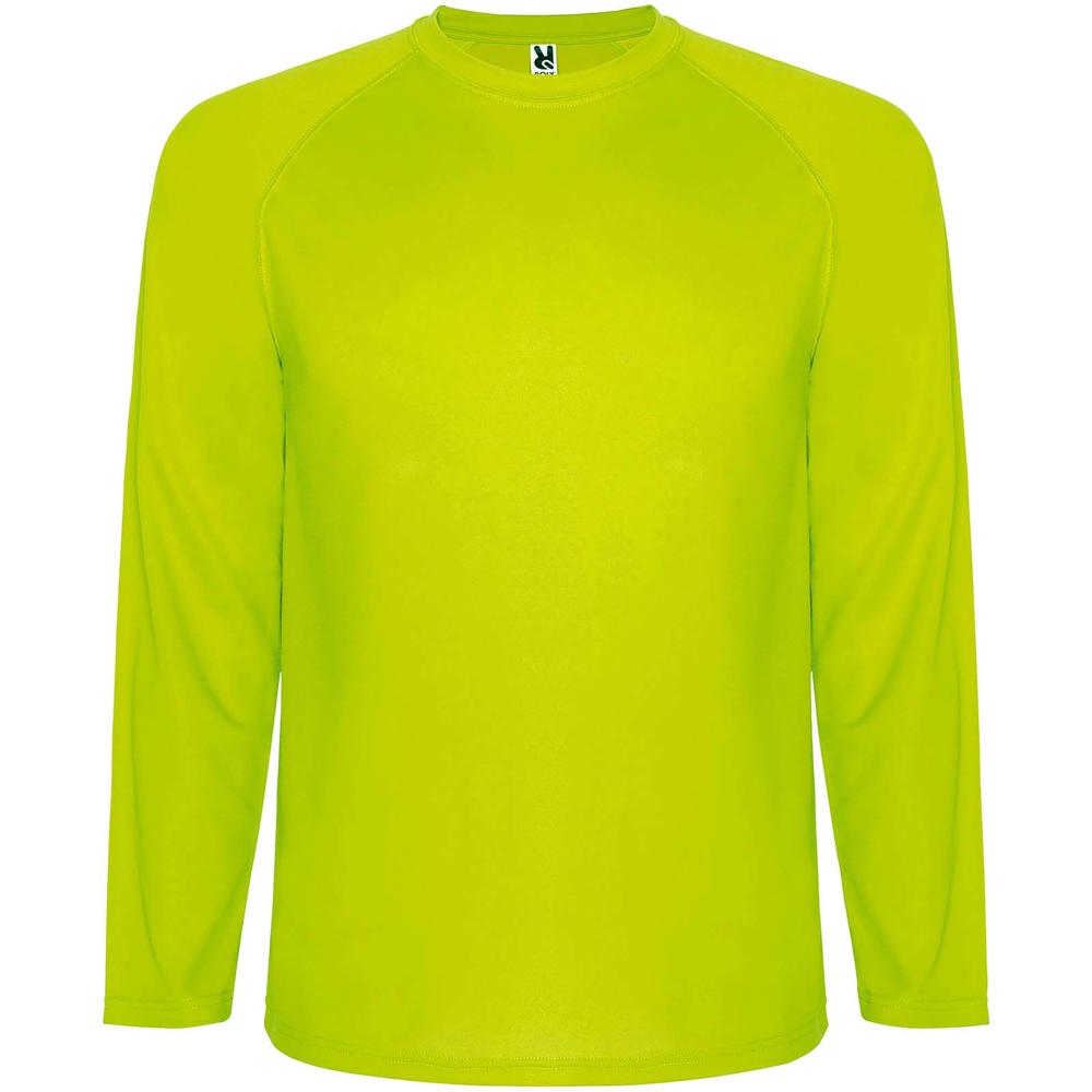 Montecarlo 150 g/m² heren sport t-shirt met lange mouwen - Fluorgeel