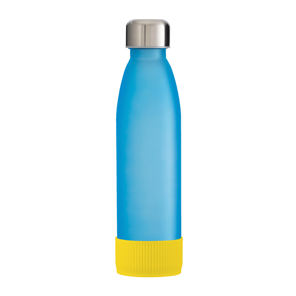 Fles GLASS - geel, zilver, cyaan