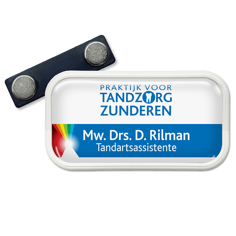 Naambadge Rechthoek 70 x 35