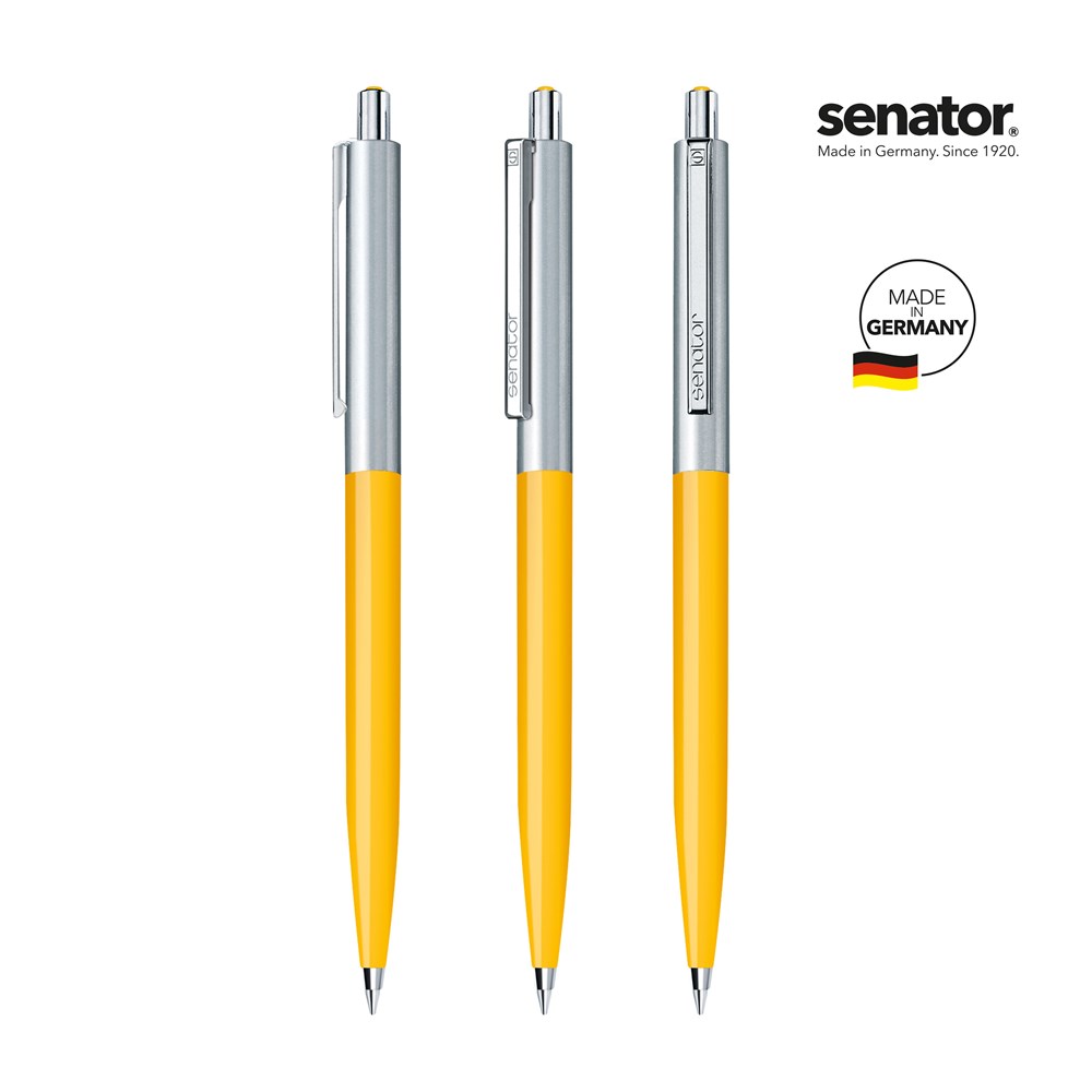 senator® Point Metal  retractable pen - wit/geel 7408