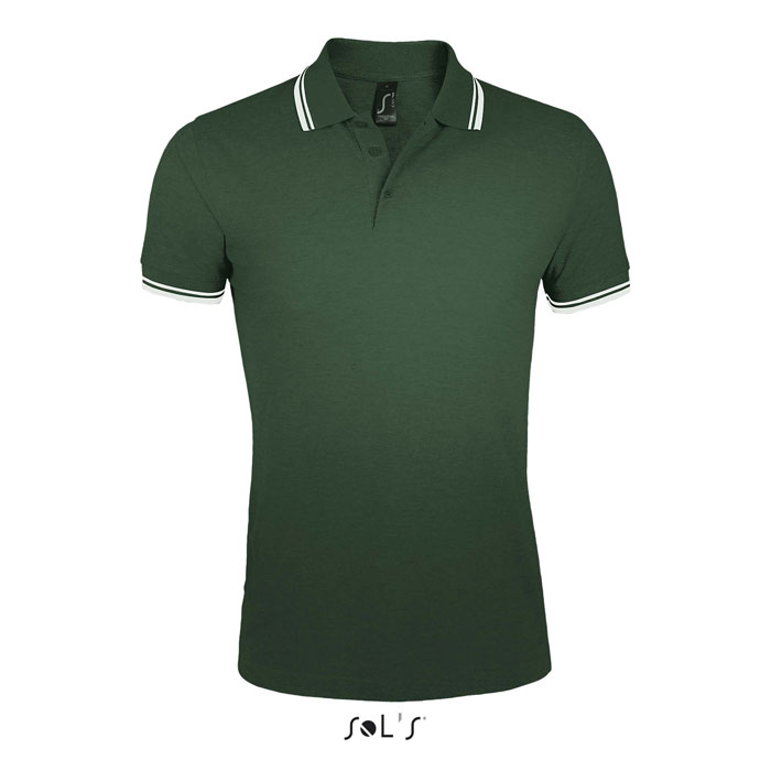 PASADENA MEN - PASADENA HEREN POLO 200 - Forest Green/White