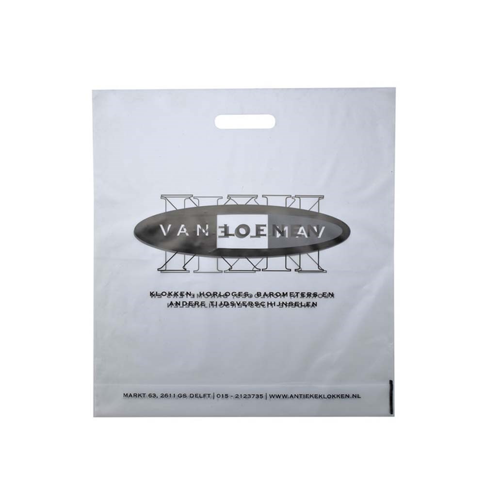 Plastic tas, 45 x 45 x 7,5 cm, 48 micron, mdpe, stanshandvat, 2 zijden