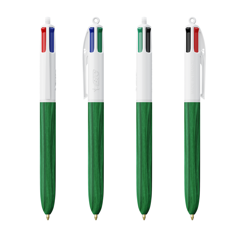 BIC® 4 Colours Wood Style with Lanyard