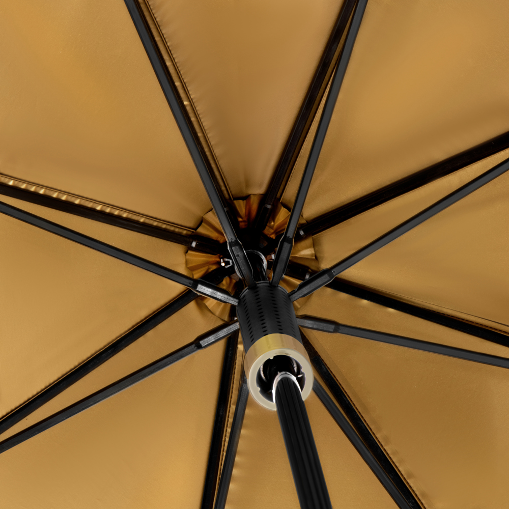 STORMaxi - Arodynamische stormparaplu - Handopening - Windproof -  92 cm - Zwart / Goud