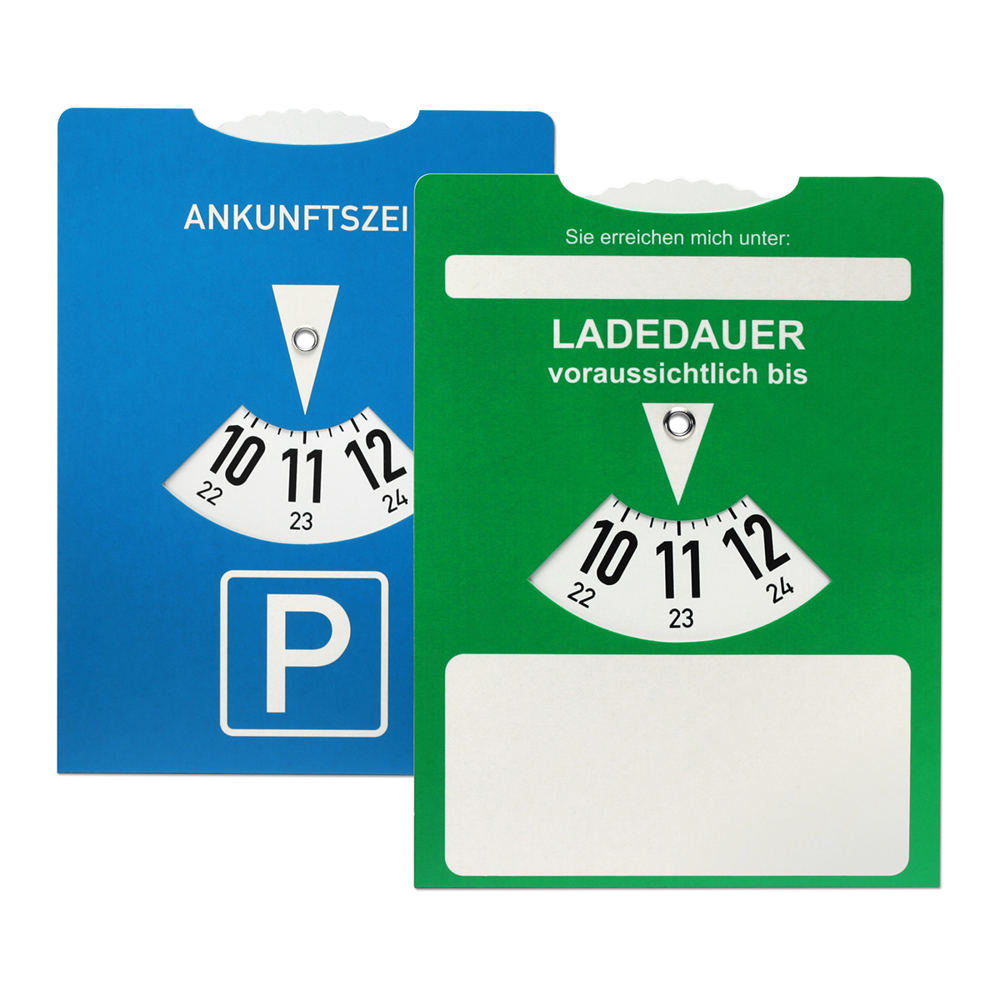 Kartonnen laadschijf en parkeerschijf voor elektrische auto's (Austria)