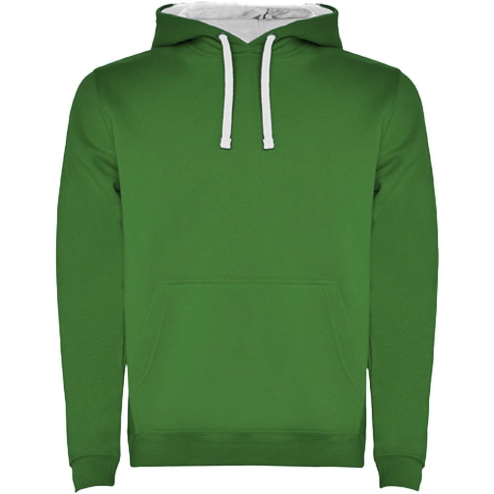 Urban 280 g/m² hoodie voor heren - Kellygroen, Wit