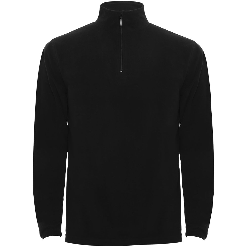 Himalaya fleece herenjack met kwartrits - zwart